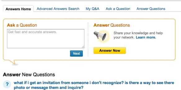 LinkedIn Answers screen shot