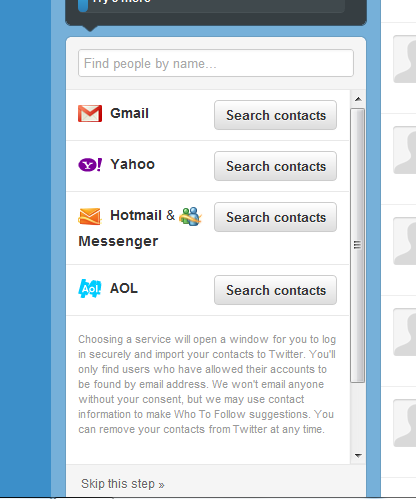 Twitter email contacts
